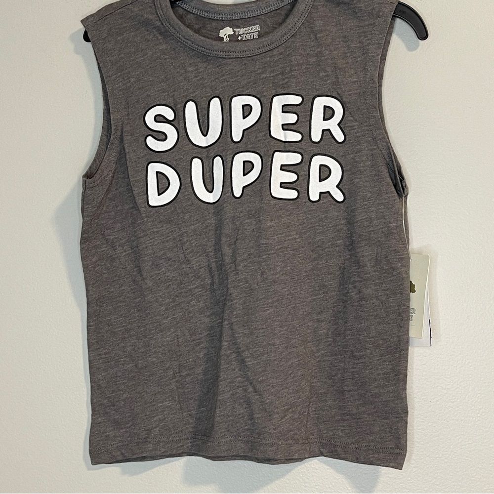 Tucker & Tate KIDS' MUSCLE T-SHIRT IN GREY CASTLEROCK HEATHER